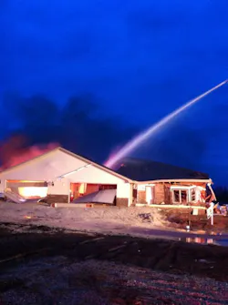 Crews are on the scene of this house explosion. Crews are on the scene of this house explosion.