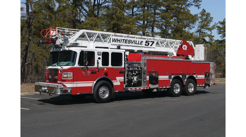 WHITESVILLE FIRE COMPANY 1 in Jackson, NJ, has taken delivery of a Rosenbauer Viper 109-foot aerial ladder