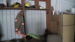 Most notable in the West fire station are the empty racks where members&apos; gear is gone.
