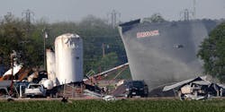 Law enforcement personnel patrol the scene Saturday, April 20, 2013, three days after an explosion at a fertilizer plant in West, Texas. The massive explosion at the West Fertilizer Co. Wednesday night killed at least 14 people and injured more than 160. Law enforcement personnel patrol the scene Saturday, April 20, 2013, three days after an explosion at a fertilizer plant in West, Texas. The massive explosion at the West Fertilizer Co. Wednesday night killed at least 14 people and injured more than 160.