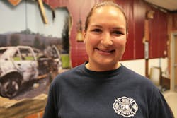 Danielle Hazen is a firefighter with the Morris Township, N.J., Fire Department. Danielle Hazen is a firefighter with the Morris Township, N.J., Fire Department.
