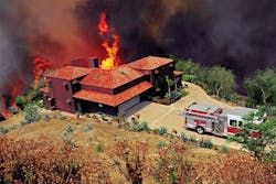 Two large early-season wildfires proved worrisome to West Coast firefighters. Two large early-season wildfires proved worrisome to West Coast firefighters.