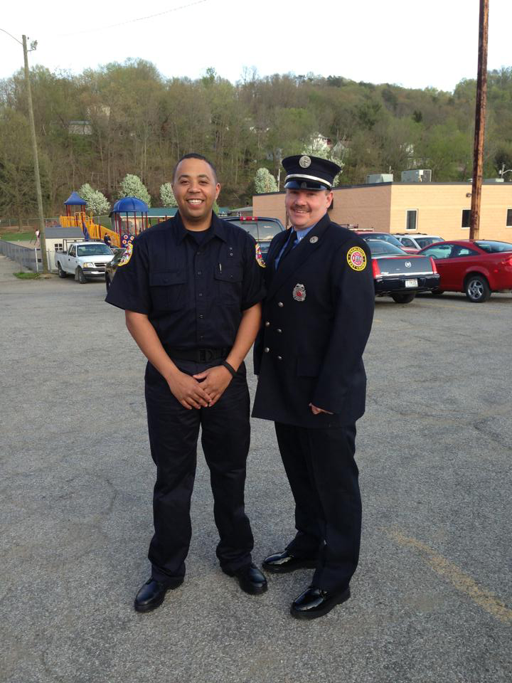 Newly graduated firefighter Carl Price (left) with Firehouse Contributing Editor Ryan Pennington