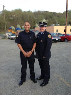 Newly graduated firefighter Carl Price (left) with Firehouse Contributing Editor Ryan Pennington Newly graduated firefighter Carl Price (left) with Firehouse Contributing Editor Ryan Pennington