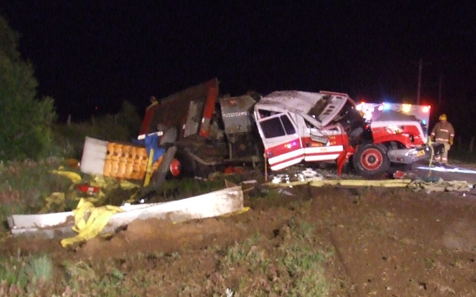 The 18-year-old driver escaped injury.