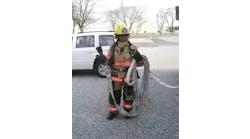 Nozzle firefighter. The job of the nozzle firefighter is dangerous and challenging. The duties will place the firefighter close proximity to the fire and involve a high level of risk. To reduce risk and be able to quickly and safely reach and extinguish the fire, the firefighter must first conduct a size-up and a stretch estimate and make an efficient stretch.