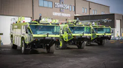 Oshkosh Airport Products Group delivers three Oshkosh Striker aircraft rescue and fire fighting (ARFF) vehicles to National Airports Corporation in Papua New Guinea.