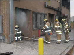 Photo 4. Back-up lines are only supportive of the suppression operation when they are stretched into operation; get them off the hose bed! Photo 4. Back-up lines are only supportive of the suppression operation when they are stretched into operation; get them off the hose bed!