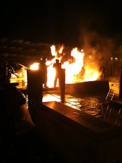 This is what Anne Arundel County firefighters faced Thursday morning. This is what Anne Arundel County firefighters faced Thursday morning.