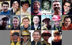 These are the faces of the Granite Mountain hotshots killed June 30.