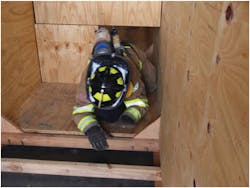 Photo 1. Being an expert on the use of PPE is a necessity for firefighters. Photo 1. Being an expert on the use of PPE is a necessity for firefighters.