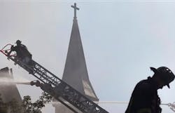 Operations at a church in South Boston on Wednesday. Operations at a church in South Boston on Wednesday.