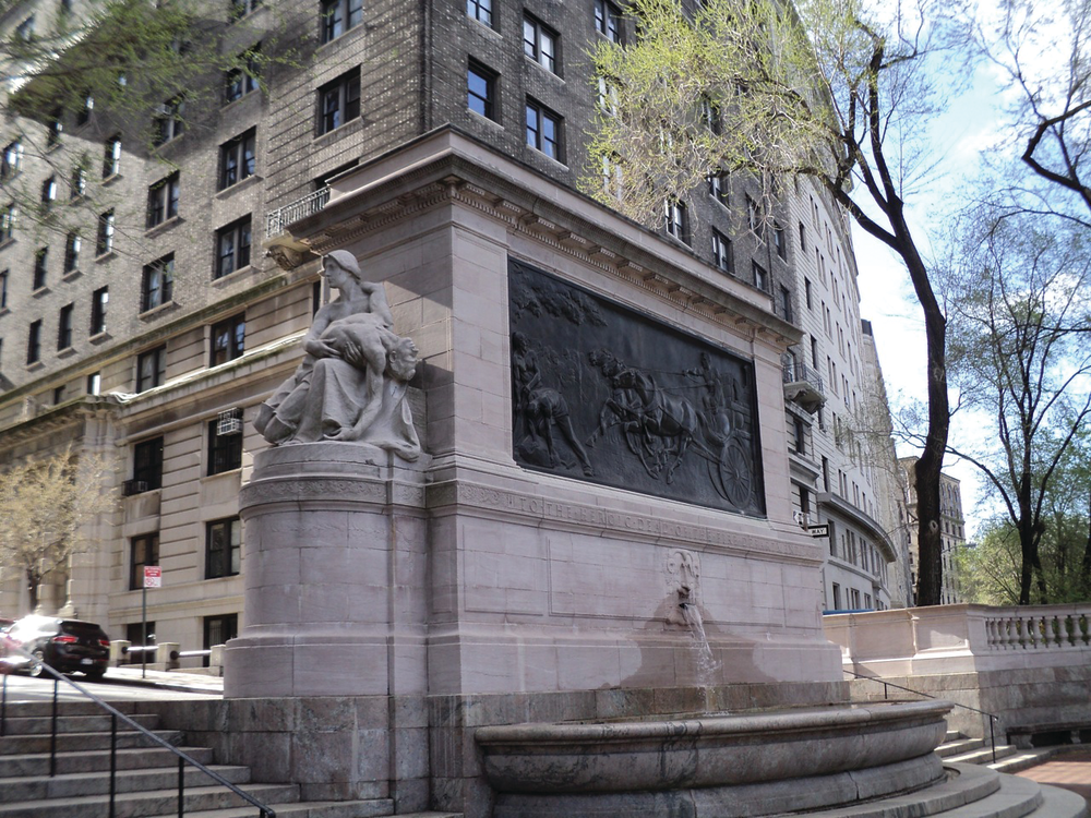 After the line-of-duty death of FDNY Deputy Chief Charles Washington Krueger on Feb. 14, 1908, a call for a fitting monument began. The idea expanded to include all firemen killed, not just the chief. Fundraising went on for years until the present memorial was constructed and dedicated in 1913. The monument even has a tablet recognizing the bravery and service of fire horses.