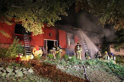 Three people were injured, and the family's dog died in this house fire.