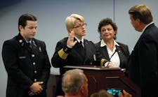 Denise Pouget is the first female chief of the Frederick County, MD, Division of Fire and Rescue Services.