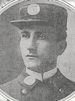 This 1903 newspaper photo depicts John Howe as captain of FDNY Ladder Company 6 before his promotion to battalion chief later that year.