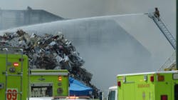 Hundreds of vehicles and tires burned at a scrapyard in Opa Locka on Monday. Hundreds of vehicles and tires burned at a scrapyard in Opa Locka on Monday.