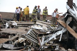 Twenty-three people were killed and hundreds of others were injured when a tornado with peak winds of 210 mph struck Moore, OK, and other areas around Oklahoma City on May 20, 2013. The 1.3-mile-wide tornado was on the ground for 39 minutes and covered a 17-mile area, destroying thousands of homes. Damage was estimated to be more than $1 billion. Twenty-three people were killed and hundreds of others were injured when a tornado with peak winds of 210 mph struck Moore, OK, and other areas around Oklahoma City on May 20, 2013. The 1.3-mile-wide tornado was on the ground for 39 minutes and covered a 17-mile area, destroying thousands of homes. Damage was estimated to be more than $1 billion.