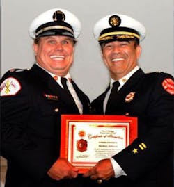 Capt. Herber 'Herbie' Johnson, left, was killed while battling a blaze. Capt. Herber 'Herbie' Johnson, left, was killed while battling a blaze.