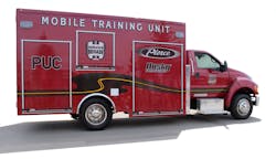 This specially engineered Pierce mobile training unit features unique onboard training tools, enabling students to troubleshoot and work on a variety of fire apparatus technologies and components.