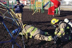 Training should be conducted by members of all levels. Officers and senior firefighters can assist younger, inexperienced members with sharpening their skills.