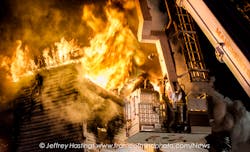 A Manchester man was killed when a fire swept through his home and destroyed the five-unit apartment building early Friday morning. A Manchester man was killed when a fire swept through his home and destroyed the five-unit apartment building early Friday morning.