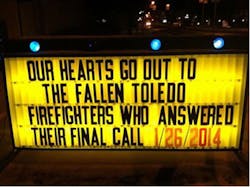 This sign is outside Central Fire Department, Punxsutawney, Pa.