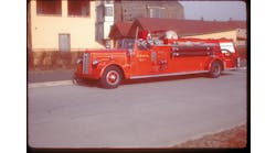 Seven of these Ward LaFrance quads were placed into service by New York City in 1951 to provide ladder company service in outlying areas.