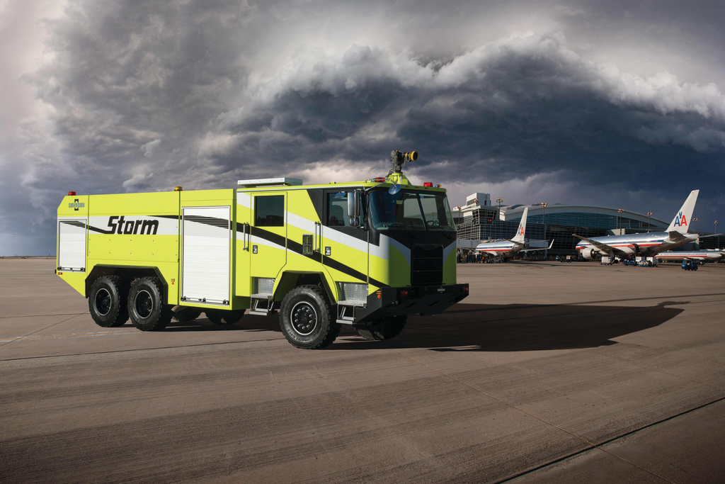 OSHKOSH AIRPORT PRODUCTS GROUP has introduced the Oshkosh Storm aircraft rescue and firefighting (ARFF) vehicle