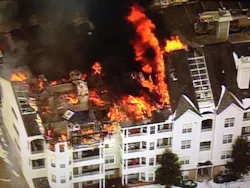 This blaze in Odenton is being fought by Anne Arundel firefighters.