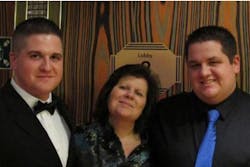 Sean Collier, left, is seen with his mother, Kelley, and younger brother Andrew. Sean Collier, left, is seen with his mother, Kelley, and younger brother Andrew.