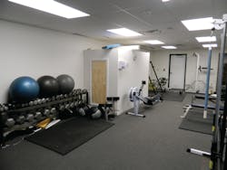 The department's fitness area should be organized for maximum use of equipment and floor space, but to also enable members to move freely while reducing the risk of trip hazards. The department's fitness area should be organized for maximum use of equipment and floor space, but to also enable members to move freely while reducing the risk of trip hazards.