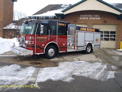 Redford Township Fire Department's new Sutphen pumper. Redford Township Fire Department's new Sutphen pumper.