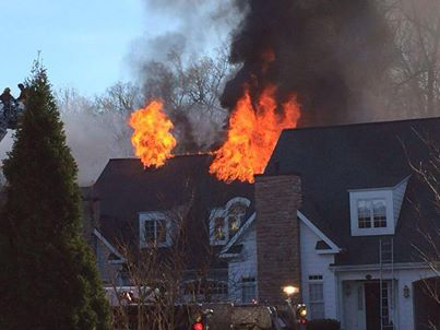 Baltmore County firefighters tackled a house fire on Easter Sunday.