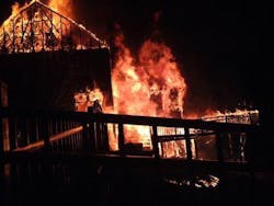 A family of six escaped injury from this house blaze. A family of six escaped injury from this house blaze.