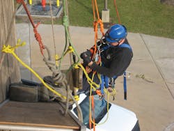 The high-angle environment is extremely high risk. It is imperative that rescuers continue to hone their skills to stay prepared for a deployment. The high-angle environment is extremely high risk. It is imperative that rescuers continue to hone their skills to stay prepared for a deployment.