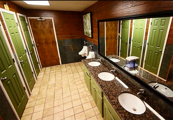 Henry County (Georgia) Fire Department's bathroom after the Charmin make over.