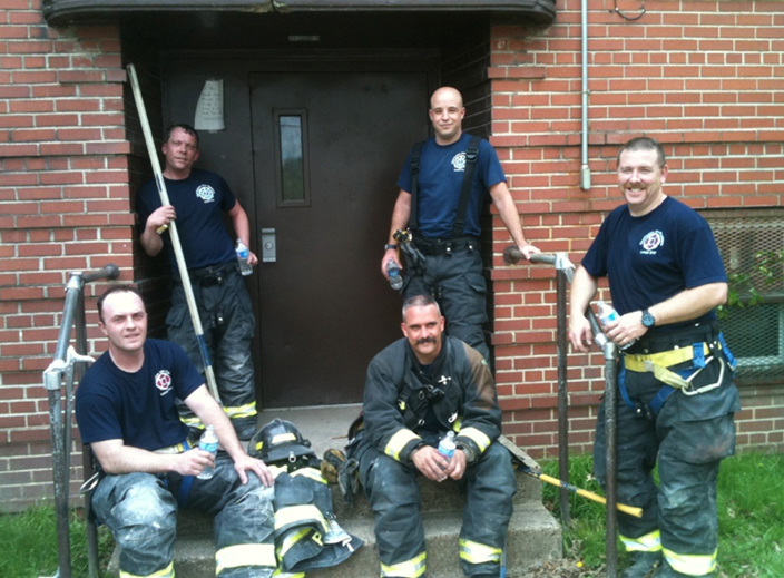 Here is some of the crew that Ryan has worked with at Station 8: (left to right) Brian, Phil, Capt. Dave, John and Lt. Matt.