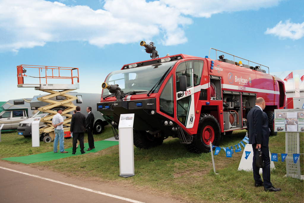 Oshkosh Airport Products Group delivered a new generation Oshkosh&circledR; Striker&circledR; aircraft rescue and fire fighting (ARFF) vehicle to Vnukovo International Airport (VKO) in Moscow, Russia. This is the first Striker ARFF vehicle in Russia.