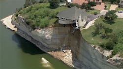 The White Bluff Fire Department will standby when this house is set on fire Friday. The White Bluff Fire Department will standby when this house is set on fire Friday.