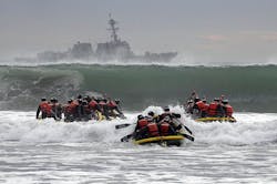 U.S. Navy SEAL students participate in Surf Passage at Naval Amphibious Base Coronado. U.S. Navy SEAL students participate in Surf Passage at Naval Amphibious Base Coronado.
