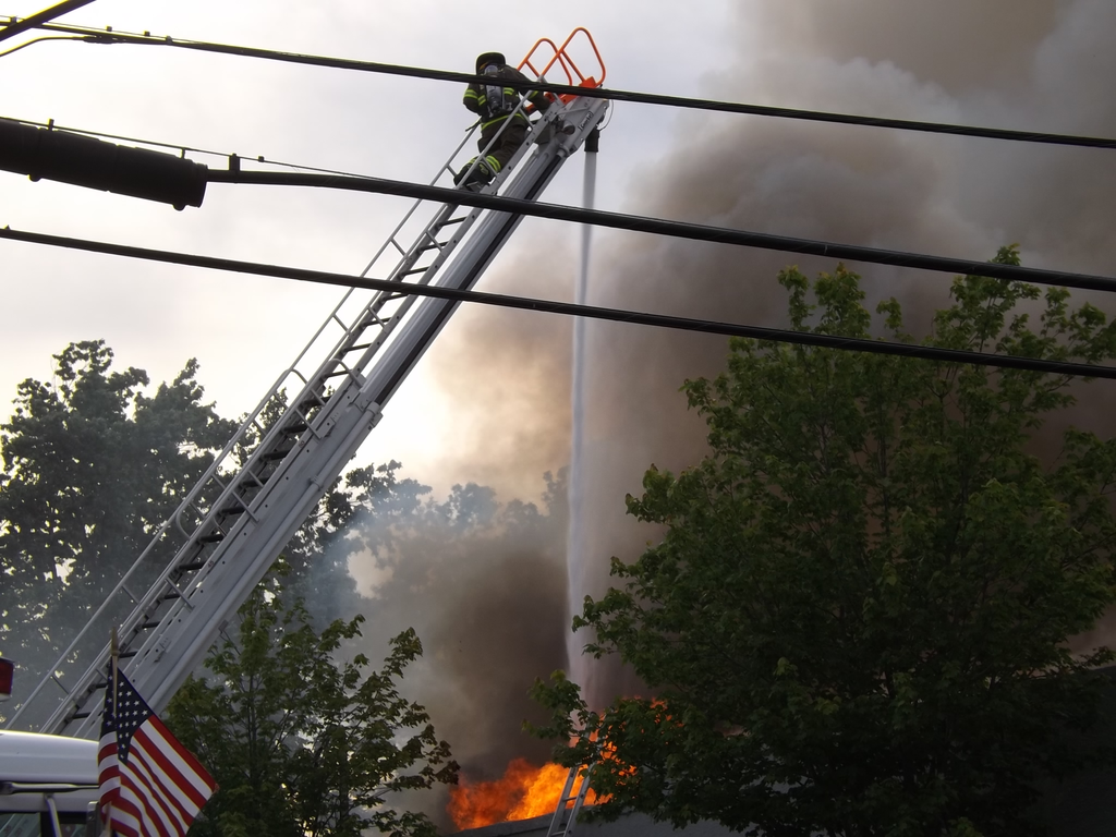 A Union Hose Fire Co. firefighter died fighting this fire Sunday night.