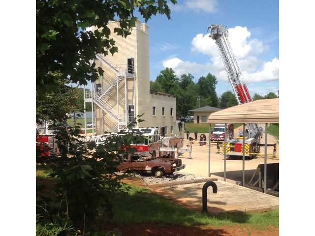 This was the scene Tuesday afternoon at the training facility.