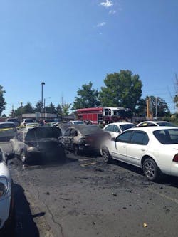 Tualatin Valley Fire and Rescue firefighters responded to the fire Tuesday.