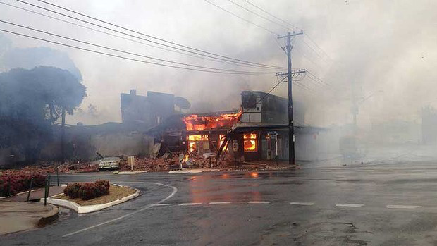 A firefighter was killed when a wall of this hotel collapsed.