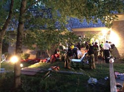 Montgomery County firefighters rescue two from trench. Montgomery County firefighters rescue two from trench.