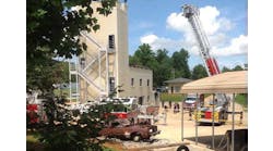 Three Hall County, Ga. firefighters were injured after a ladder failure