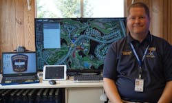 Terry Stoltzman, Anoka County Director of Emergency Management, displays Rhodium Version 3 at the 3M Championship golf tournament. Terry Stoltzman, Anoka County Director of Emergency Management, displays Rhodium Version 3 at the 3M Championship golf tournament.