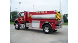 A Danko 2,000-gallon wetside tanker, built on a Freightliner M2 was recently delivered to Vernon Township Fire Department in Indiana.