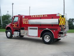 A Danko 2,000-gallon wetside tanker, built on a Freightliner M2 was recently delivered to Vernon Township Fire Department in Indiana.